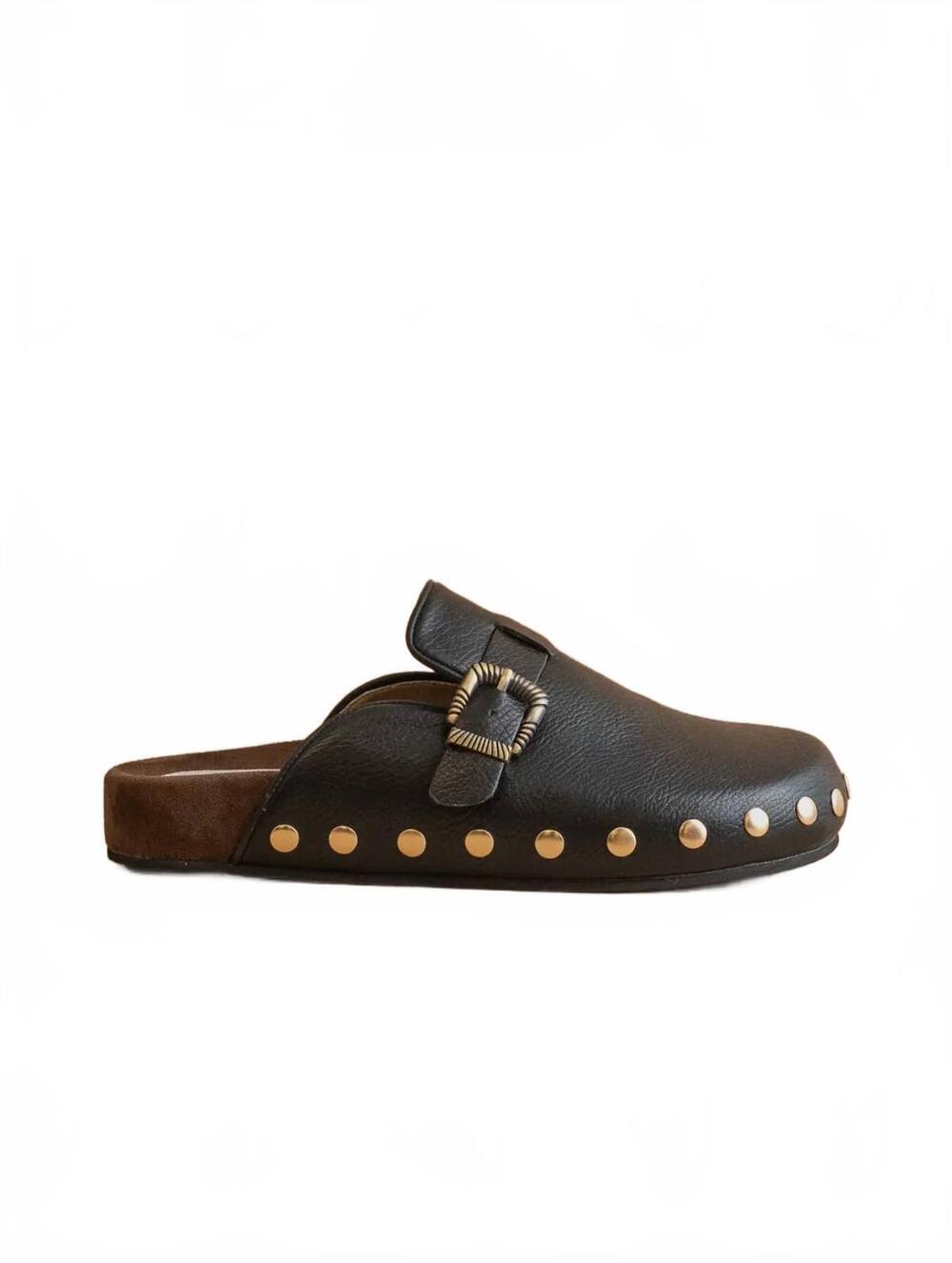 NEW OASIS SOCIETY women's toni studded buckle clog in black